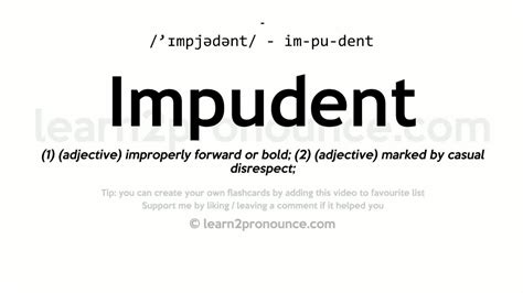 definition impudent.